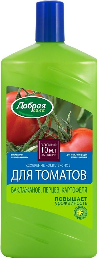 Удобрение органо-минеральное ДОБРАЯ СИЛА Для томатов, баклажанов, сладкого перца 1 л (DS21070011)