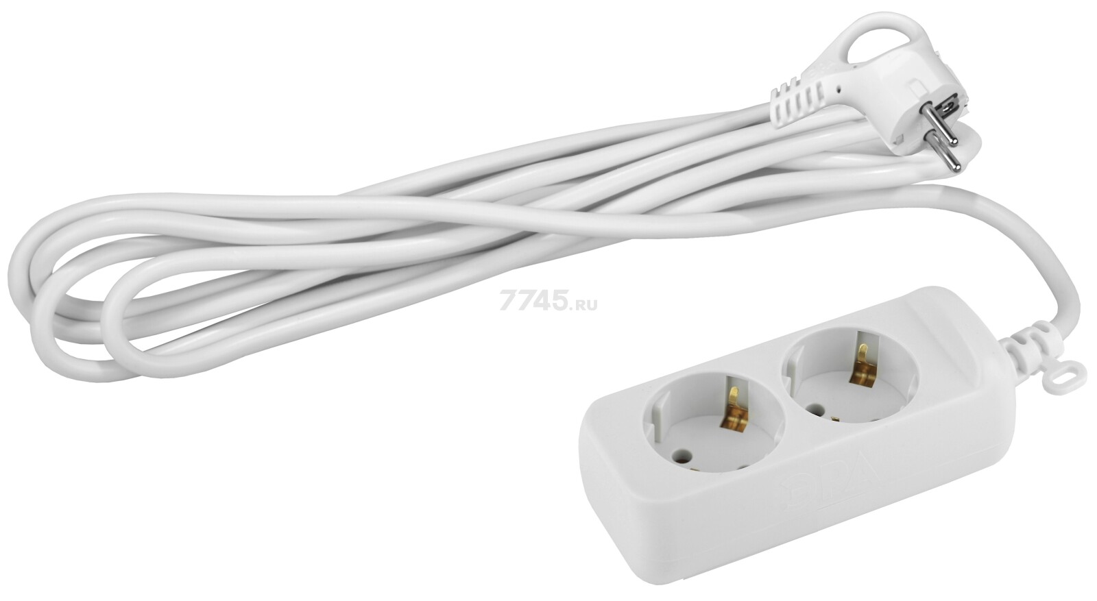 Удлинитель 1,5 м 2 розетки 2,2 кВт с заземлением ЭРА UX-2e-1,5m