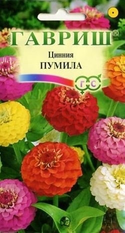 Семена циннии Цветочная коллекция Пумила смесь ГАВРИШ 0,5 г (10000743)