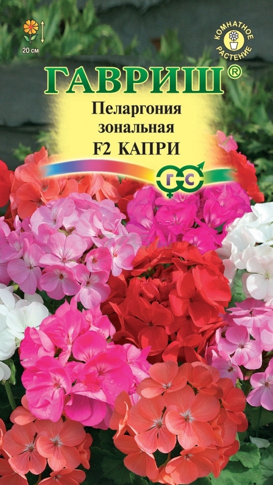 Семена пеларгонии зональной Цветочная коллекция Капри F2 ГАВРИШ 4 штук (10007326)