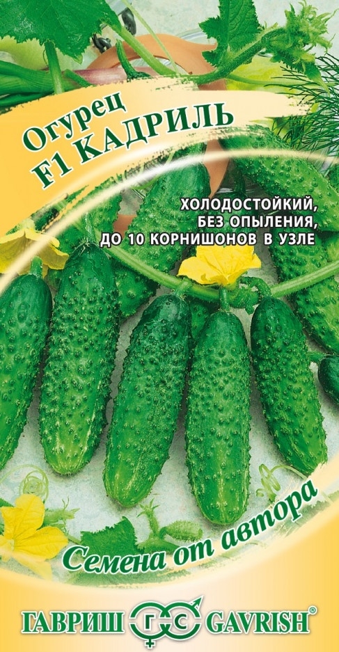 Семена огурцов Семена от автора Кадриль F1 ГАВРИШ 10 штук (002727)