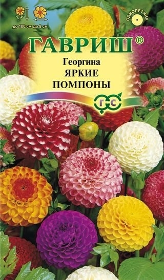 Семена георгины Цветочная коллекция Яркие помпоны ГАВРИШ 0,2 г (10006617)