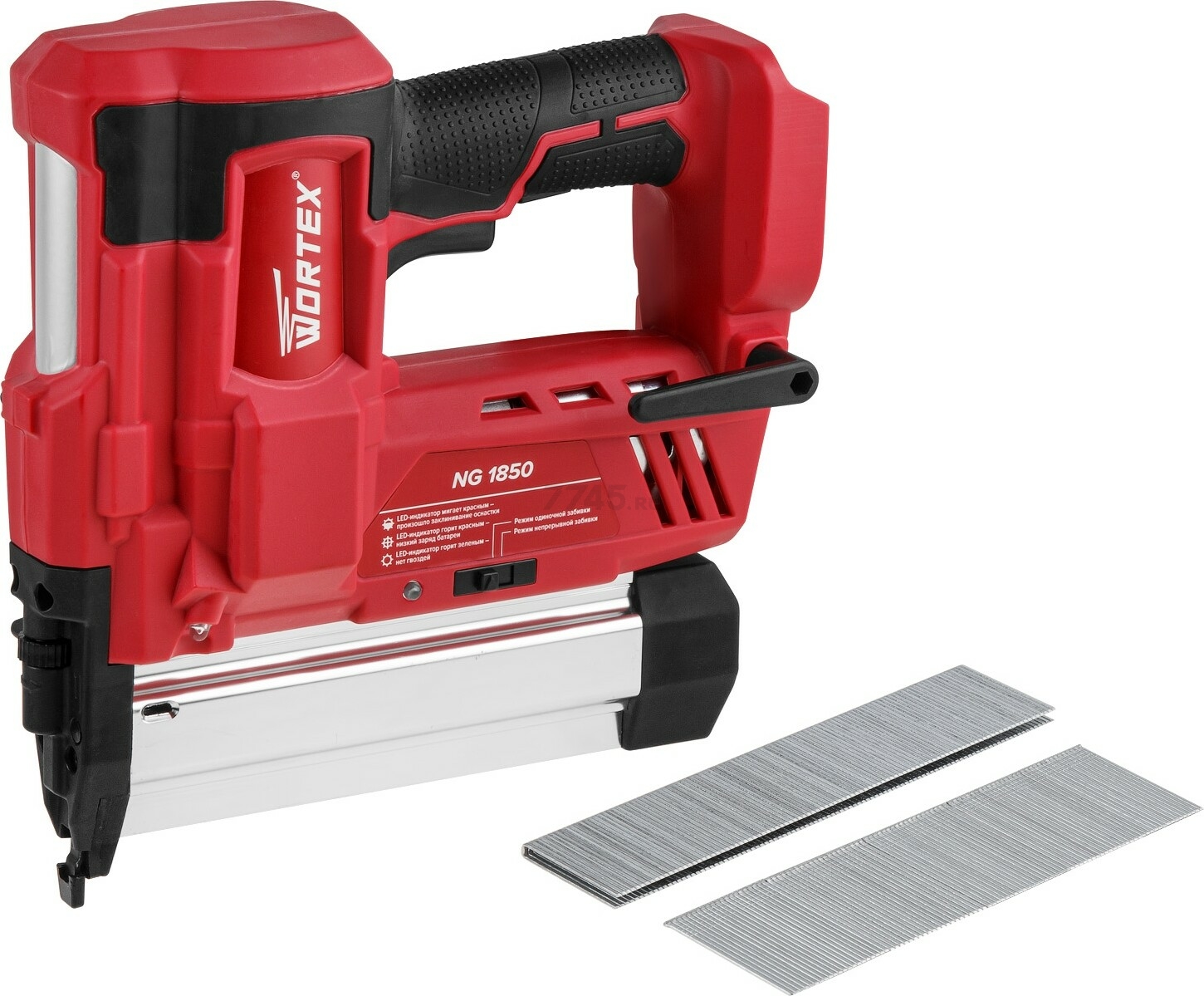Пистолет гвоздезабивной (нейлер) аккумуляторный WORTEX NG 1850 XLT SOLO (0311162) - Фото 4