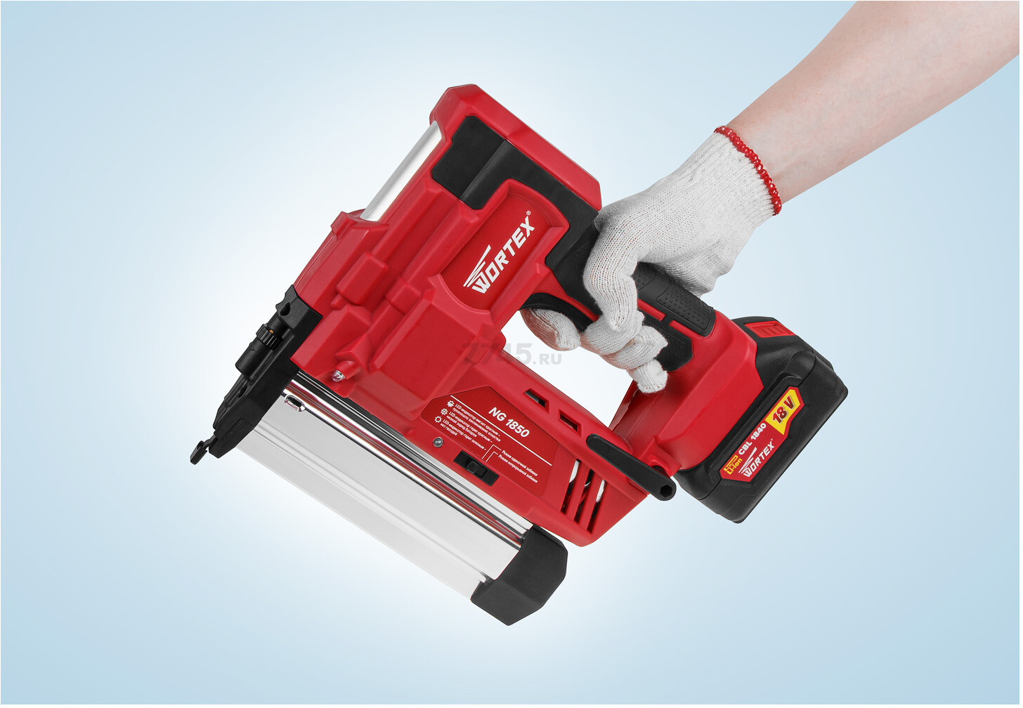 Пистолет гвоздезабивной (нейлер) аккумуляторный WORTEX NG 1850 XLT SOLO (0311162) - Фото 9