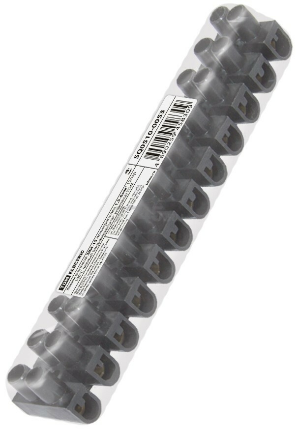 Колодка клеммная TDM ЗВИ-15 1,5-6 мм2 черная (SQ0510-0053)