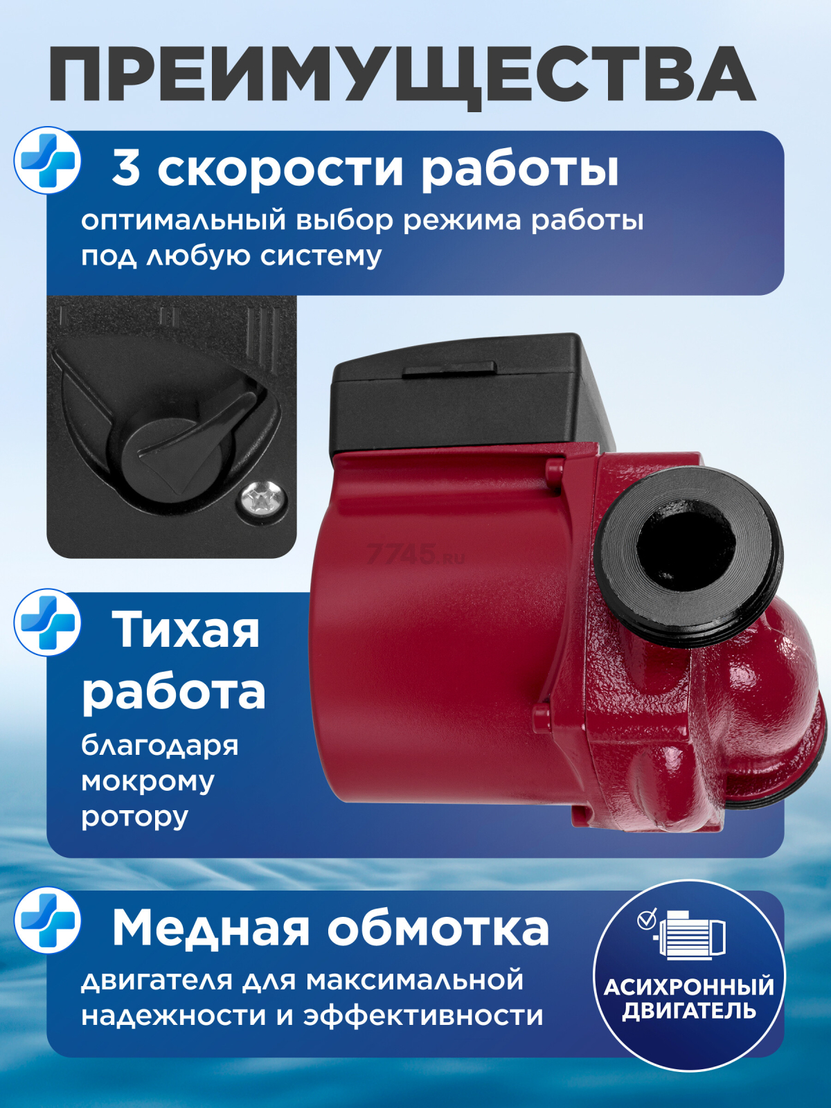 Насос циркуляционный A&P Titan-RS25-40-130 (AP118T002) - Фото 3