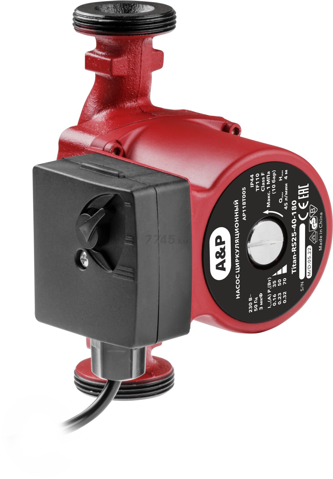 Насос циркуляционный A&P Titan-RS25-40-180 (AP118T005) - Фото 11