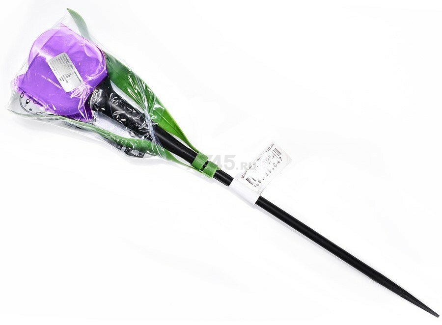 Светильник садовый на солнечной батарее UNIEL Purple tulip (UL-00004278) - Фото 3