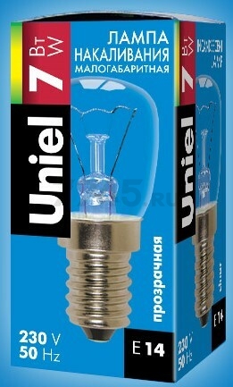 Лампа накаливания E14 UNIEL 7 Вт (10804) - Фото 2