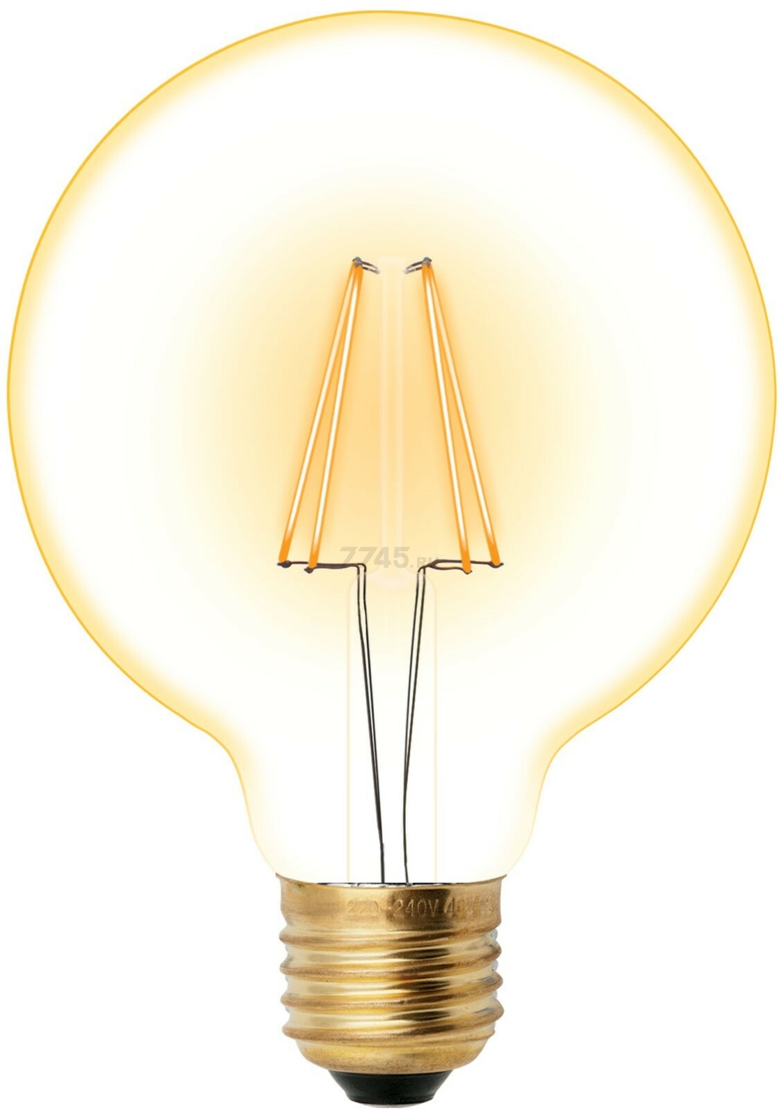 Лампа светодиодная филаментная E27 UNIEL Vintage G95 6 Вт (UL-00002359)