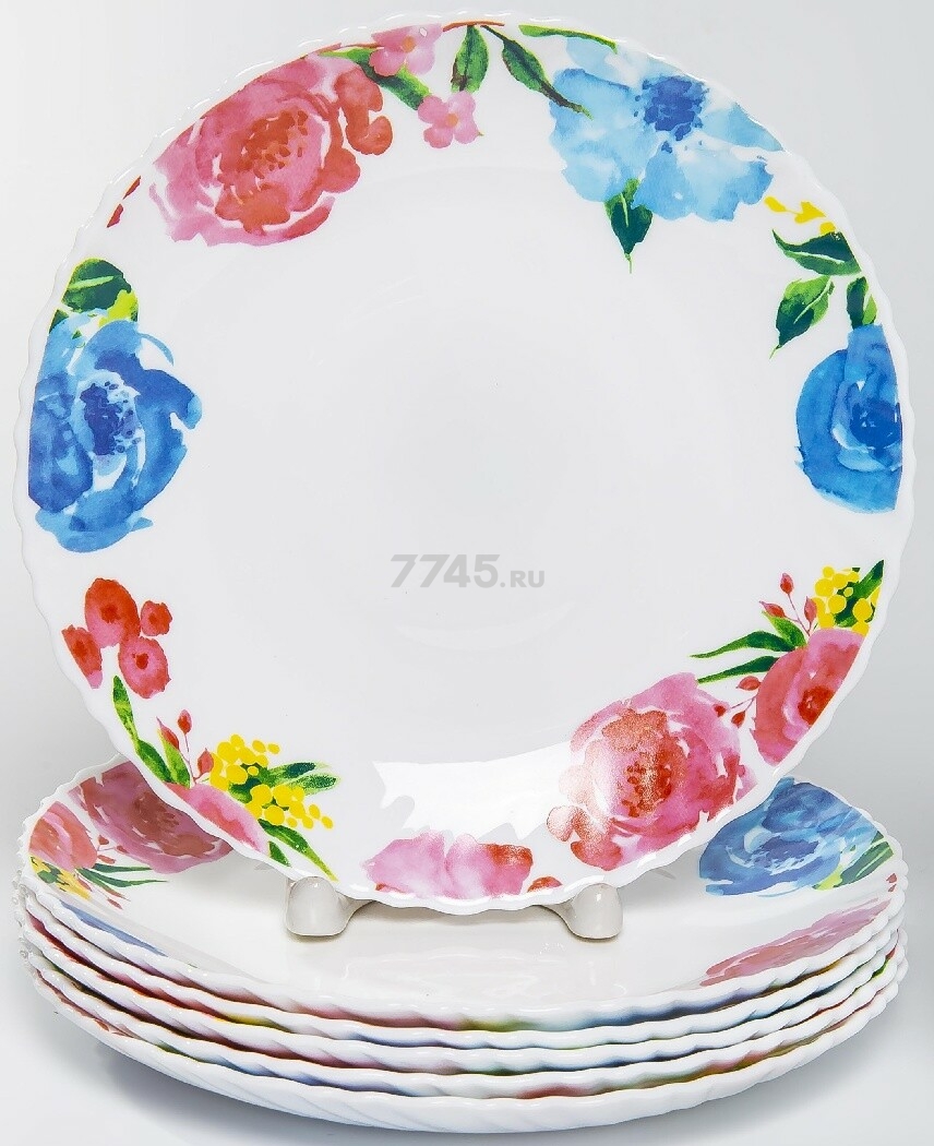 Набор посуды OLAFF Fantasy Роза акварель 13 предметов (4660087534049) - Фото 4