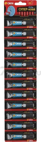 Суперклей СИЛА SSGBL12-3 гель 3 г х 12 штук