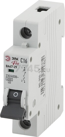 Автоматический выключатель ЭРА Pro ВА47-29 1P 16А C 4,5кА (Б0031747)