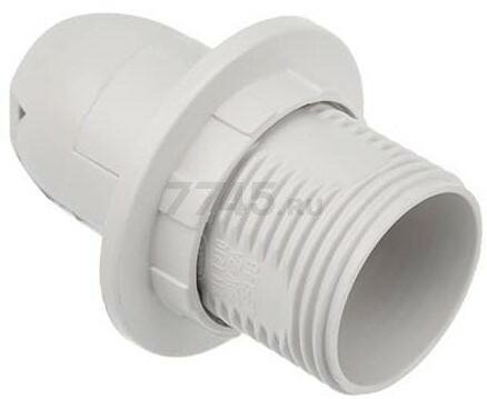 Патрон для лампочки Е14 термопластик с кольцом REXANT белый (11-8823) - Фото 2