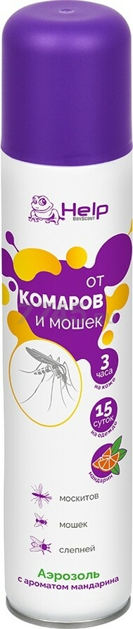 Средство репеллентное от комаров и мошек HELP Цитрус 200 мл (80537)