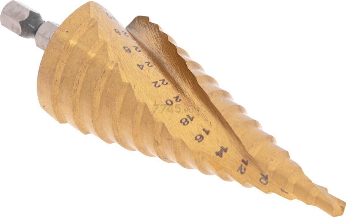 Сверло по металлу ступенчатое 4-30 мм KRANZ Титан (KR-12-6612)