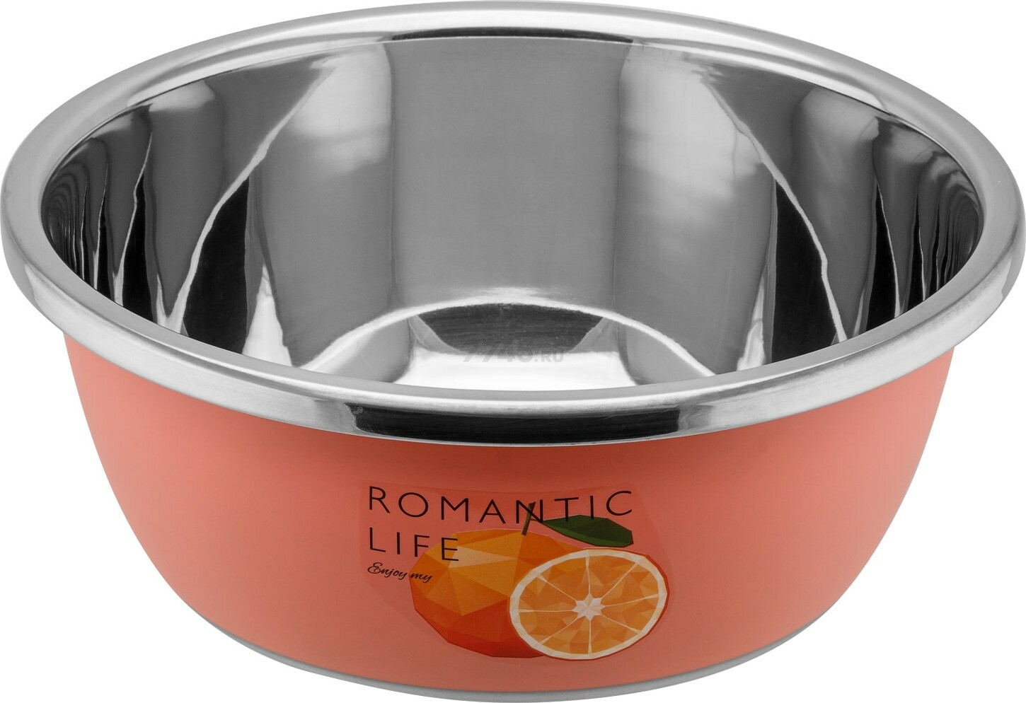 Миска из нержавеющей стали 26 см PERFECTO LINEA Romantic life Апельсин (24-012628)