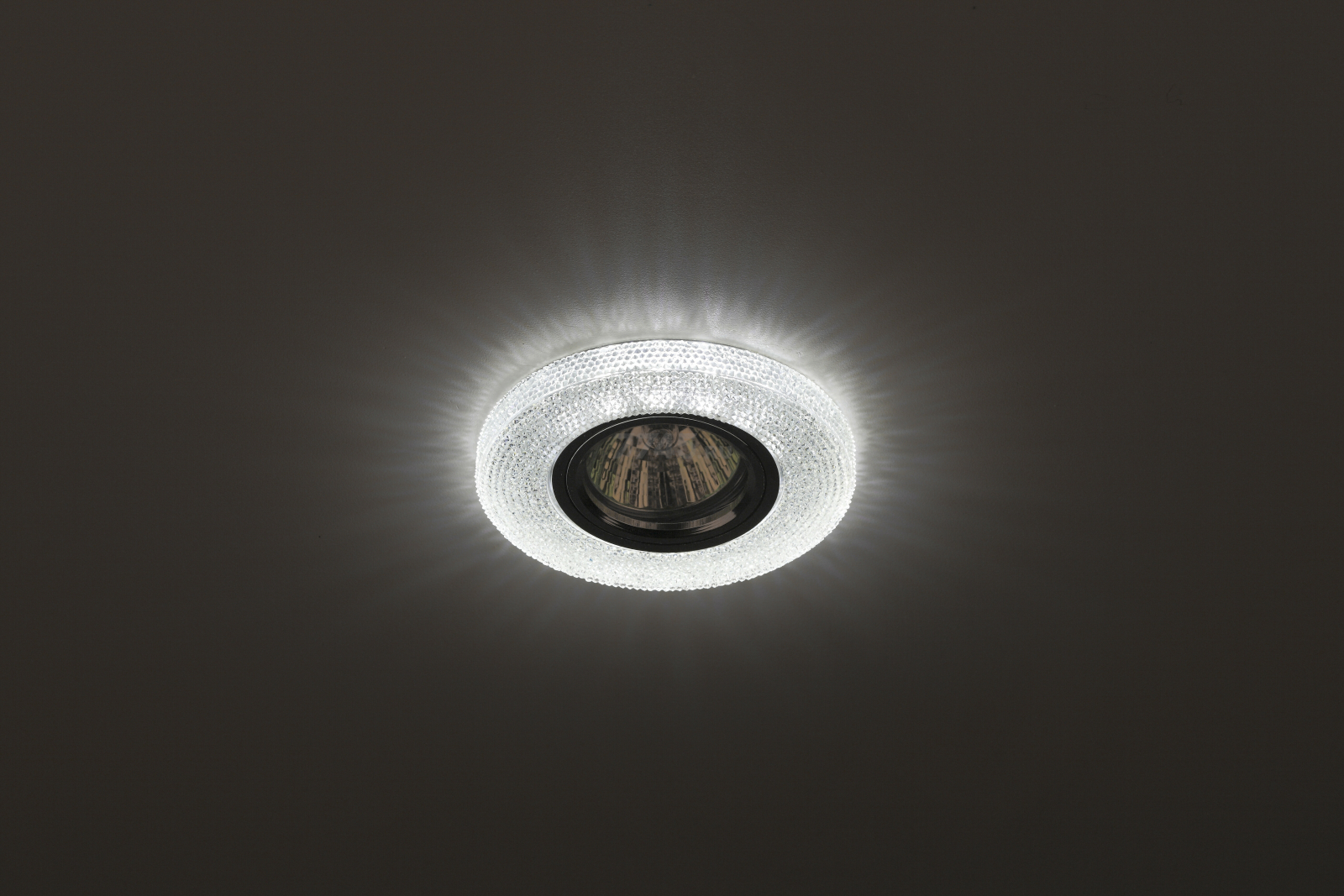 Точечный светильник под лампу GU5.3 с LED подсветкой ЭРА DK LD1 прозрачный (Б0018775) - Фото 3