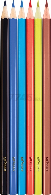 Карандаши цветные ARTSPACE Подводный мир 6 цветов заточенные (237345) - Фото 4