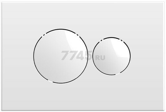 Кнопка смыва  NOVA круглая белый (7310)