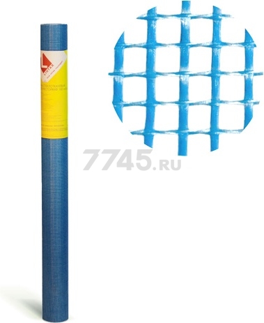 Стеклосетка штукатурная 5х5 1х10 м 160 гр/м2 синяя LIHTAR (4814273000294)