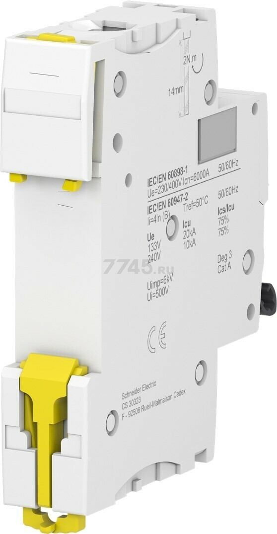 Автоматический выключатель SCHNEIDER ELECTRIC Acti9 iC60N 1P 10А В 6 кА (A9F78110) - Фото 4