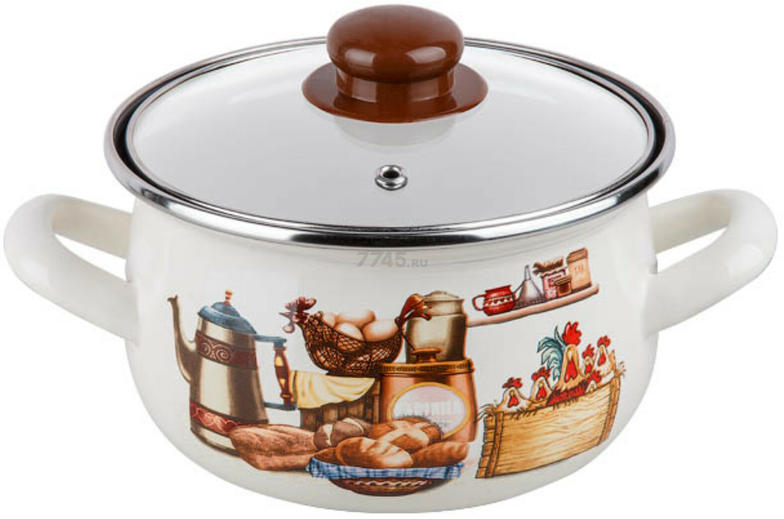 Кастрюля стальная эмалированная 2,1 л PERFECTO LINEA Традиции (50-951922)
