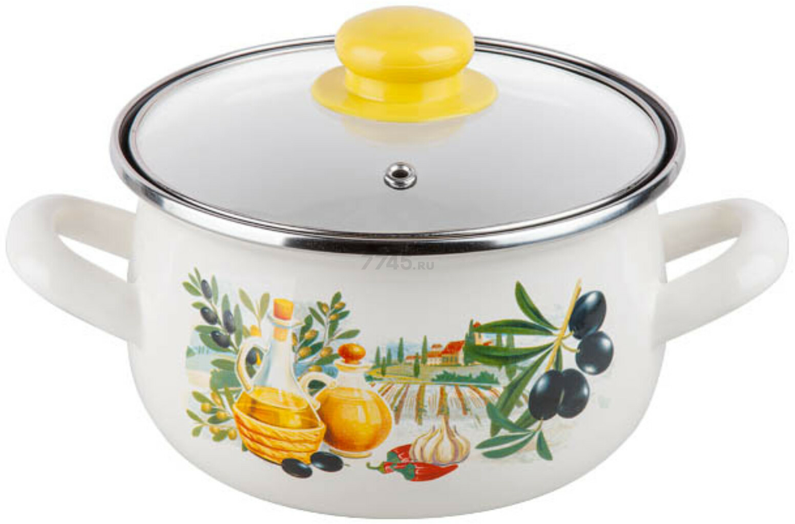 Кастрюля стальная эмалированная 2,8 л PERFECTO LINEA Халкидики (50-659129)