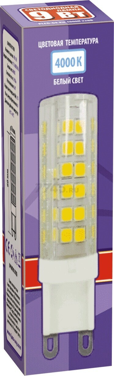 Лампа светодиодная G9 JAZZWAY PLED 9 Вт 4000К (5001008) - Фото 2