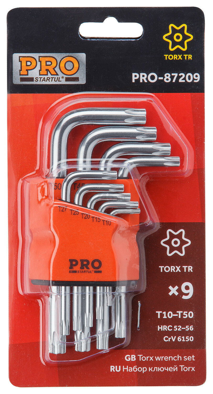 Набор ключей Torx T10H-T50H 9 предметов коротких PRO STARTUL (PRO-87209) - Фото 4