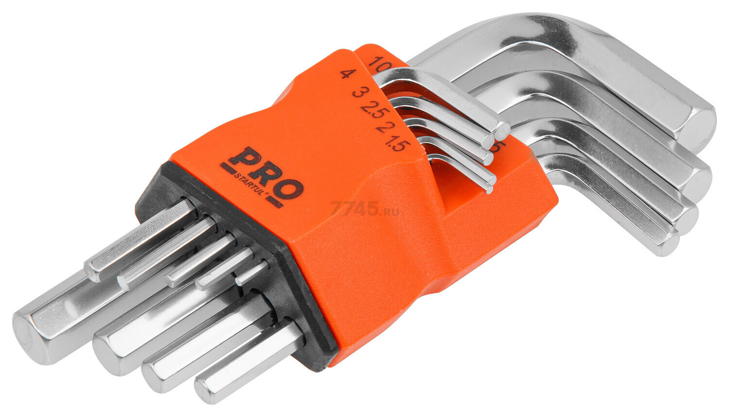 Набор ключей шестигранных 1,5-10 мм 9 предметов коротких PRO STARTUL (PRO-89309) - Фото 5