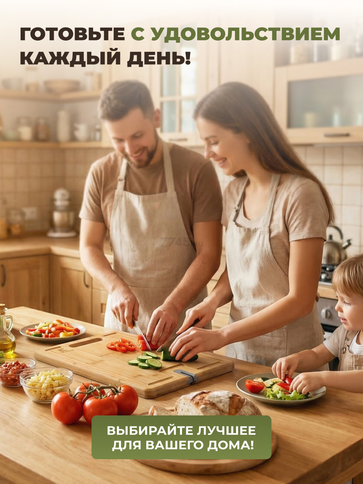 Доска разделочная с точилкой для ножей PERFECTO LINEA Bamboo 39,5х30х1,5 см (35-395301) - Фото 6