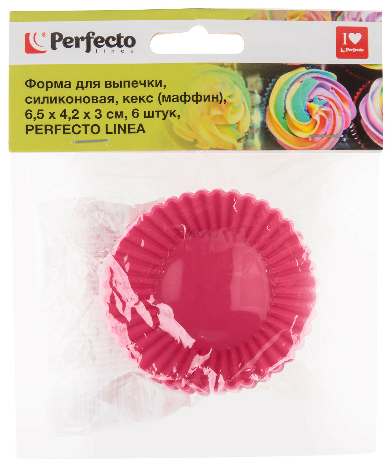 Форма для выпечки силиконовая кекс 6,5 см PERFECTO LINEA Fruit Dove 6 штук (20-100652) - Фото 3
