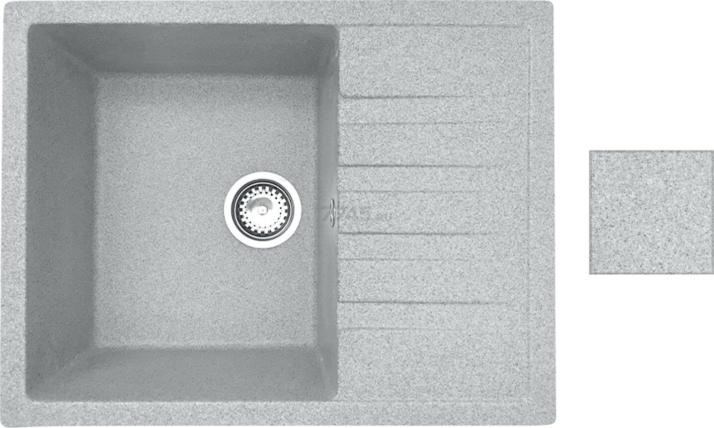 Мойка из искусственного камня AV ENGINEERING Best серый (AV650500BGRA) - Фото 5