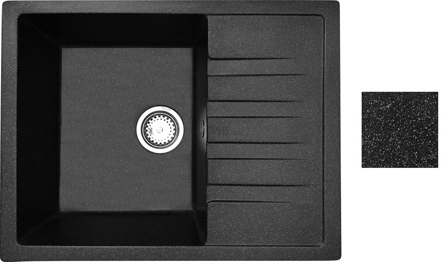 Мойка из искусственного камня AV ENGINEERING Best черный (AV650500BBKA) - Фото 5