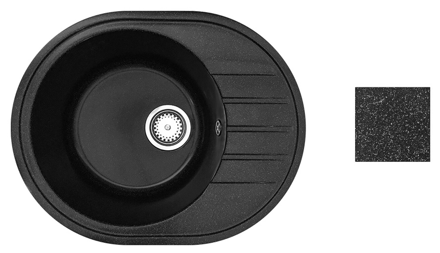 Мойка из искусственного камня AV ENGINEERING Rio черный (AV580450RBKA) - Фото 15