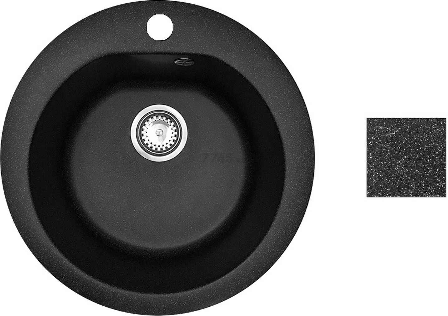 Мойка из искусственного камня AV ENGINEERING Gold черный (AV510000GBKA) - Фото 5