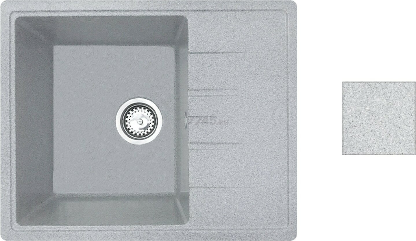 Мойка из искусственного камня AV ENGINEERING Platinum серый (AV765495PGRA) - Фото 5