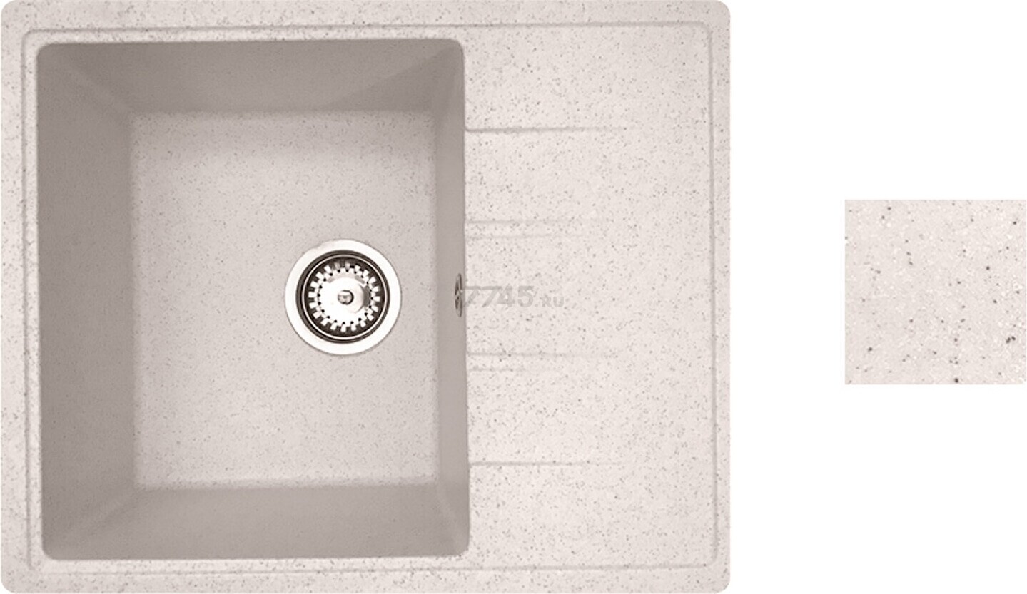 Мойка из искусственного камня AV ENGINEERING Platinum песочный (AV765495PSNA) - Фото 5