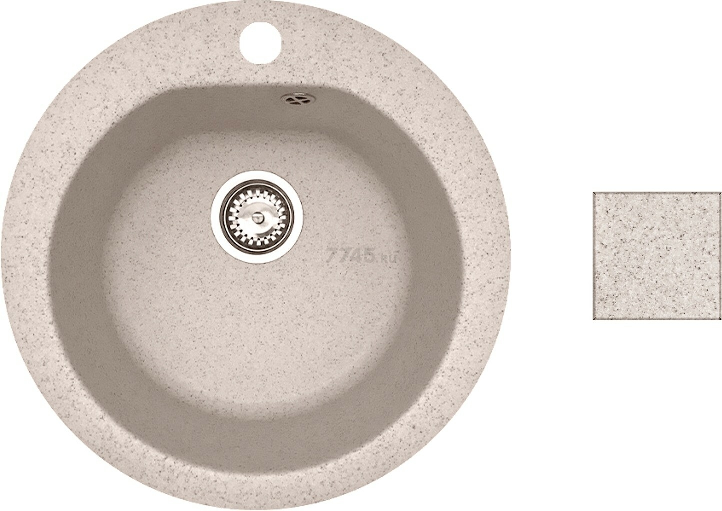 Мойка из искусственного камня AV ENGINEERING Gold гранит (AV510000GGTA) - Фото 5