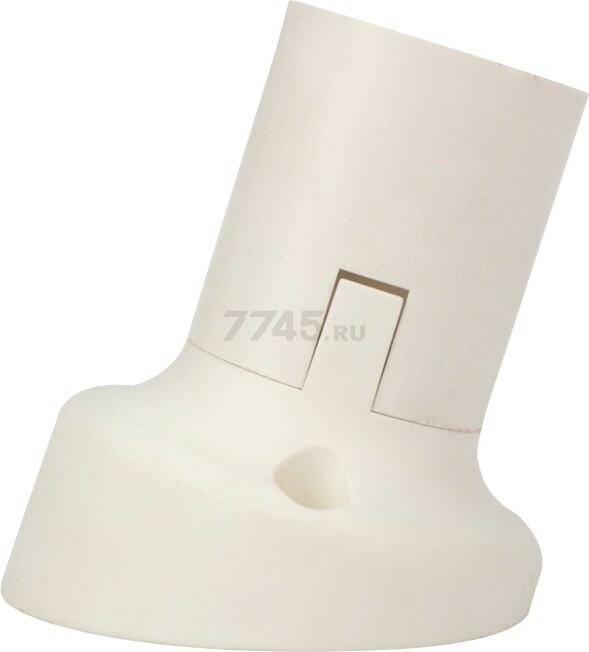 Патрон для лампочки Е27 пластиковый настенный наклонный REXANT белый (11-8872) - Фото 2