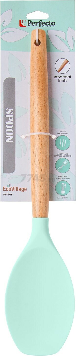 Ложка поварская PERFECTO LINEA EcoVillage бирюзовая (21-320702) - Фото 3