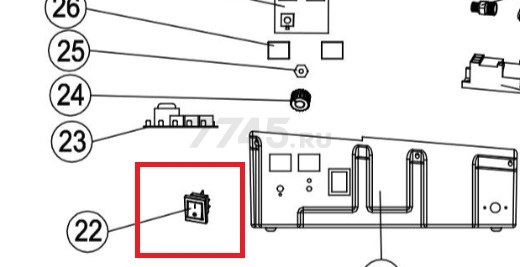 Выключатель для пушки тепловой ECOTERM GHD-50T (BGA2201-50-22)