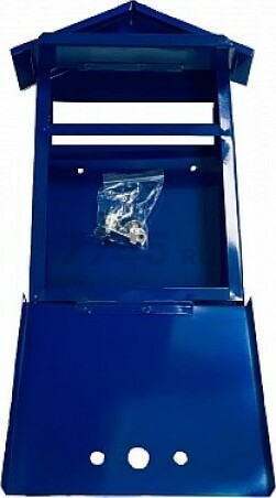 Ящик почтовый АГРОСНАБ Домик с замком 350х280х60 синий (ЦБ-00005731) - Фото 2