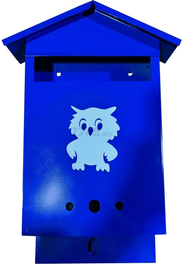 Ящик почтовый АГРОСНАБ Домик с замком 350х280х60 синий (ЦБ-00005731) - Фото 3