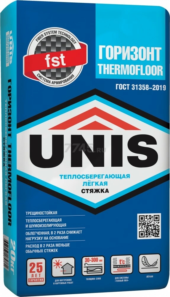 Стяжка для пола UNIS Горизонт Thermofloor 20 кг (ЦБ-00002861)