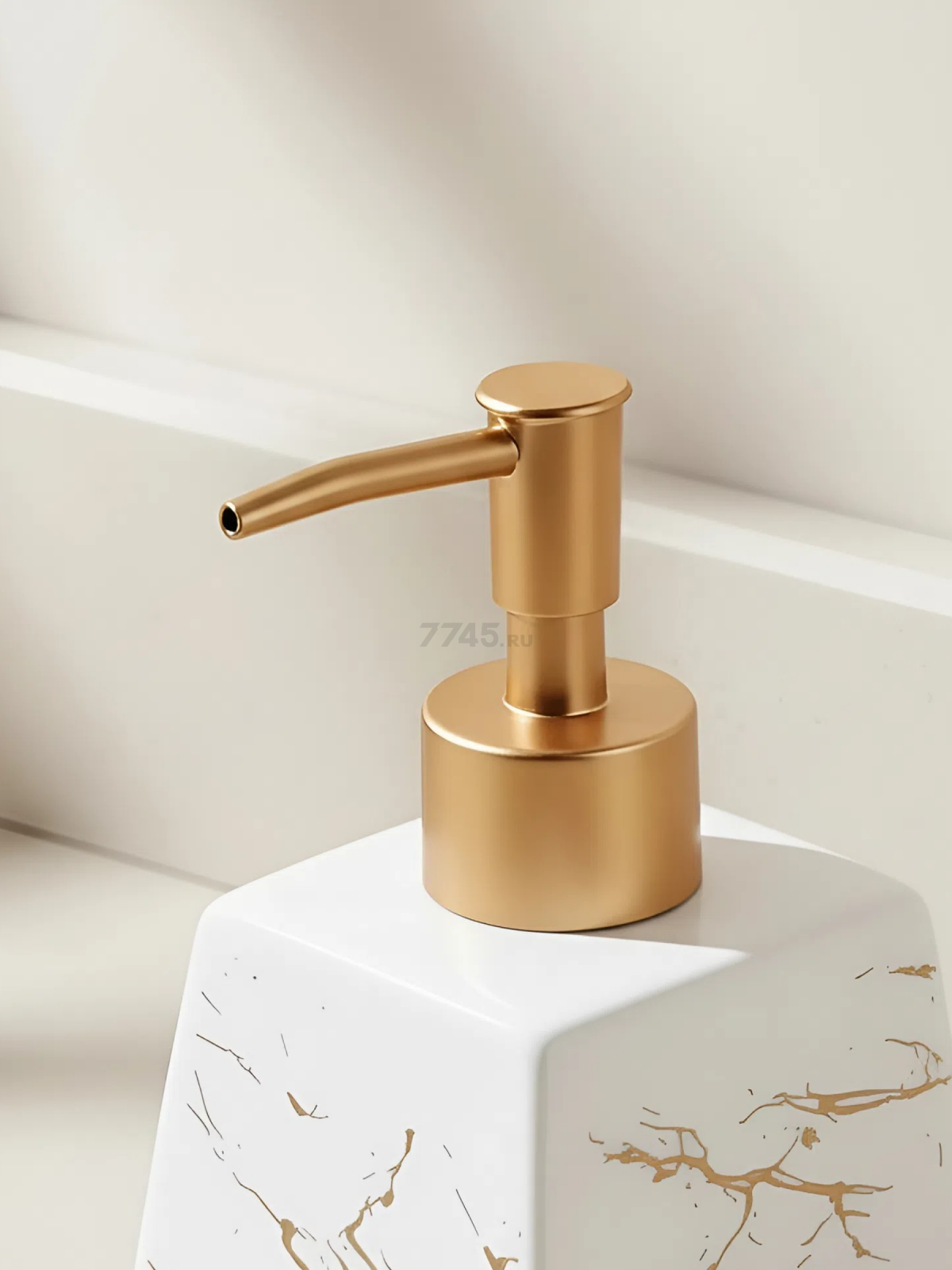 Дозатор для жидкого мыла PERFECTO LINEA Elegance белый (35-185132) - Фото 2