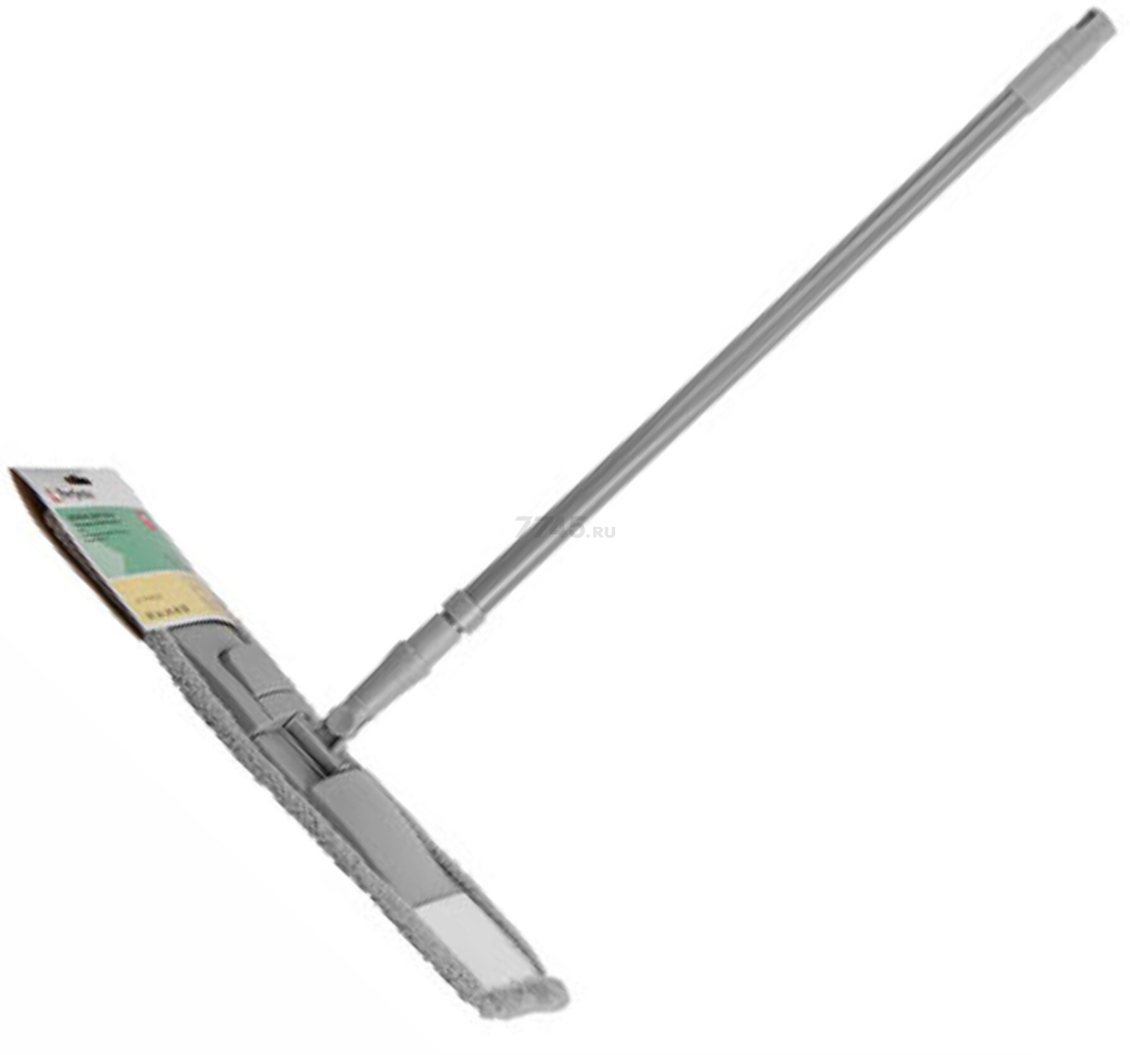 Швабра для пола PERFECTO LINEA Solid с насадкой из микрофибры серая (43-492024) - Фото 3