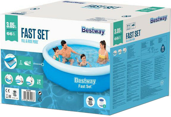 Бассейн BESTWAY Fast Set 57458 (305х66) - Фото 4