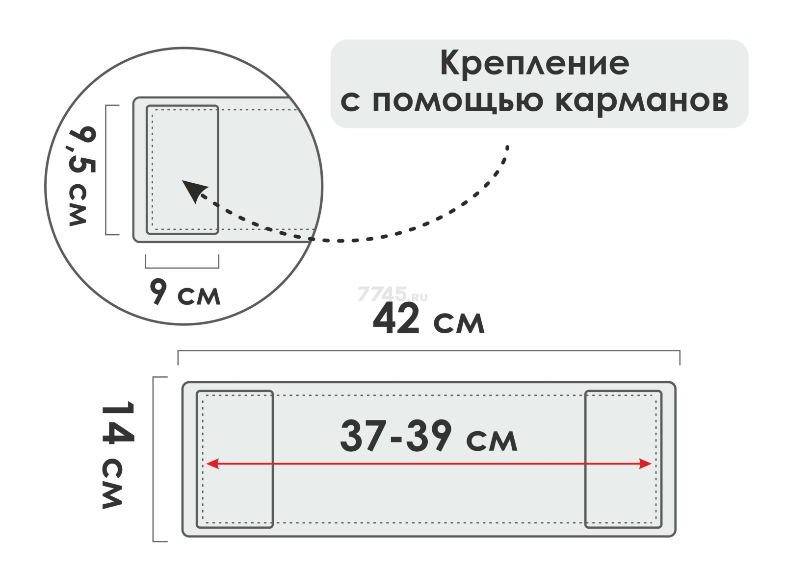 Сменная насадка для швабры PERFECTO LINEA Solid из шенилла серая (44-532034) - Фото 3